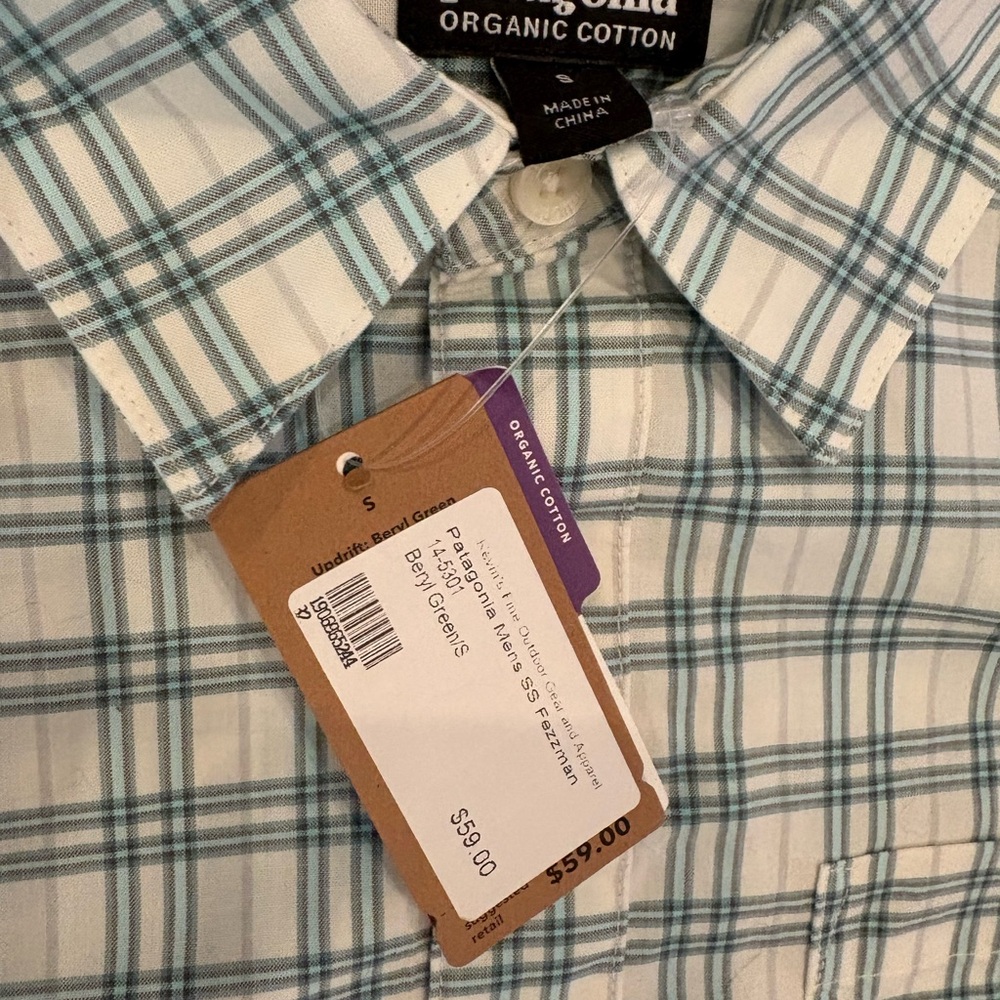 Patagonia Men’s Fezzman Button Down Short-Sleeve Shirt. Small. New with Tags. - Picture 3 of 5